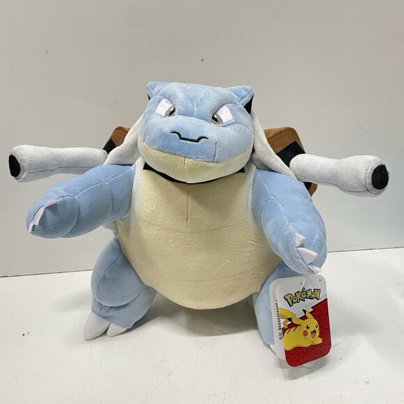 NEW 2025 Pokemon Blastoise 12” Stuffed Plush Figure Nintendo Game Freak Jazwares - Picture 1 of 6